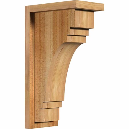 Ekena Millwork Pescadero Rough Sawn Corbel w/Backplate, Western Red Cedar, 6"W x 10"D x 18"H COR06X10X18PEC01RWR